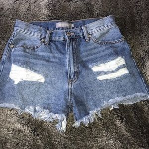 Just USA ripped high wasted jean shorts